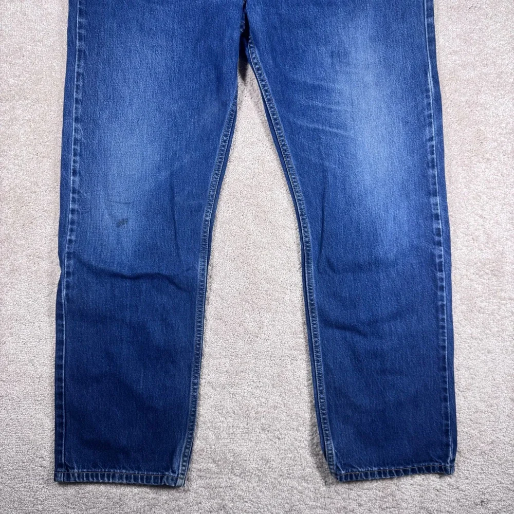 Levis 505 Regular Straight Leg Jeans Mens 40x32‎ Medium Wash Blue Denim 505-0216